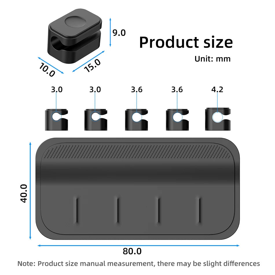 Keep Cables Tidy with Magnetic Silicone Cable Clips