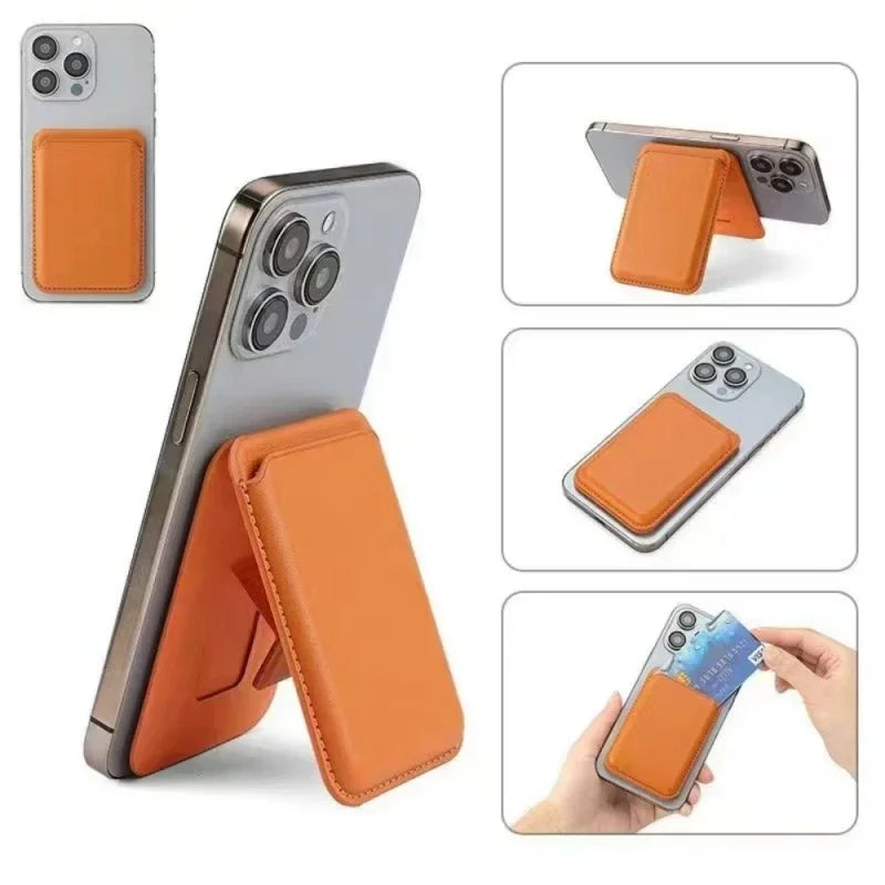 Magnetic Leather Wallet Case with Stand for iPhone