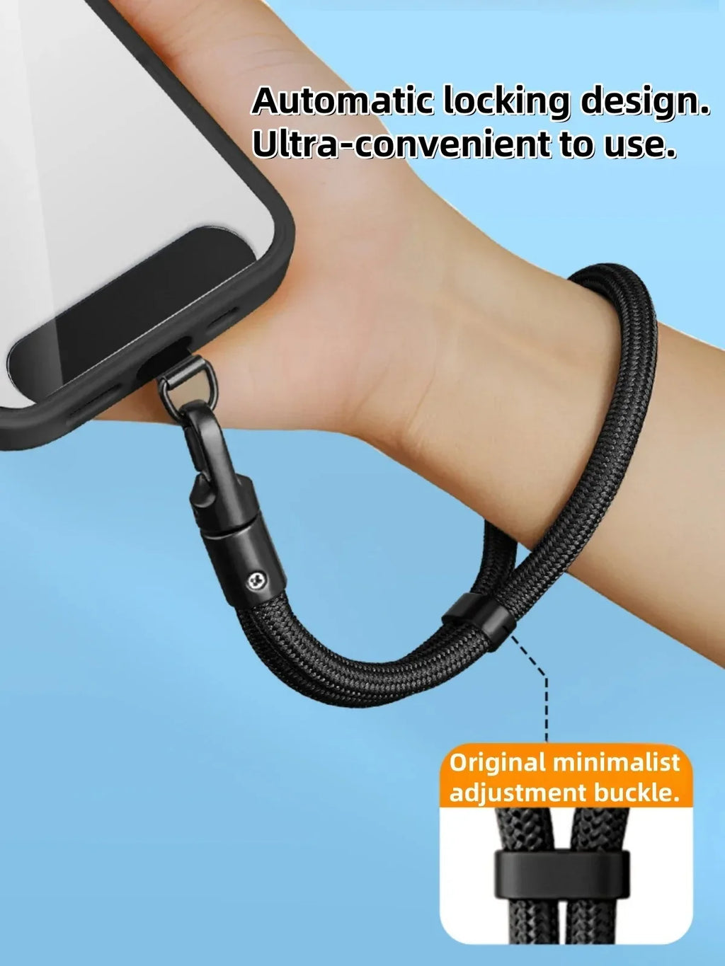 Travel Safe Phone Wrist Strap with Secure Fit