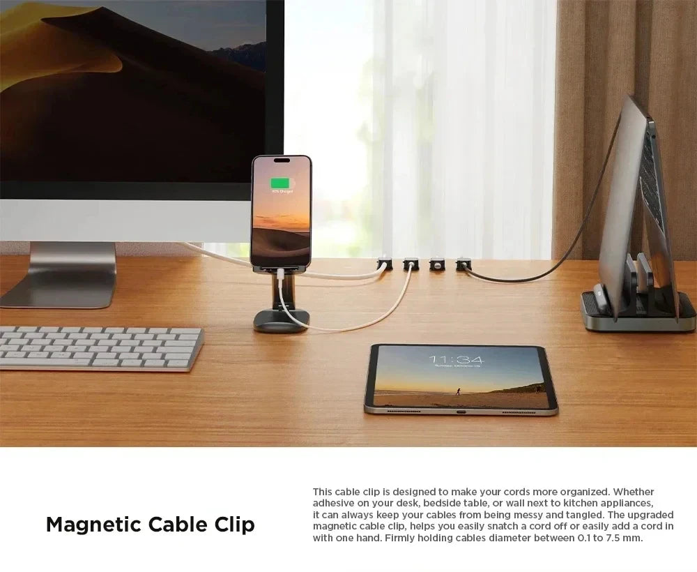 Smart Magnetic Cable Organizer for Desks and Tables
