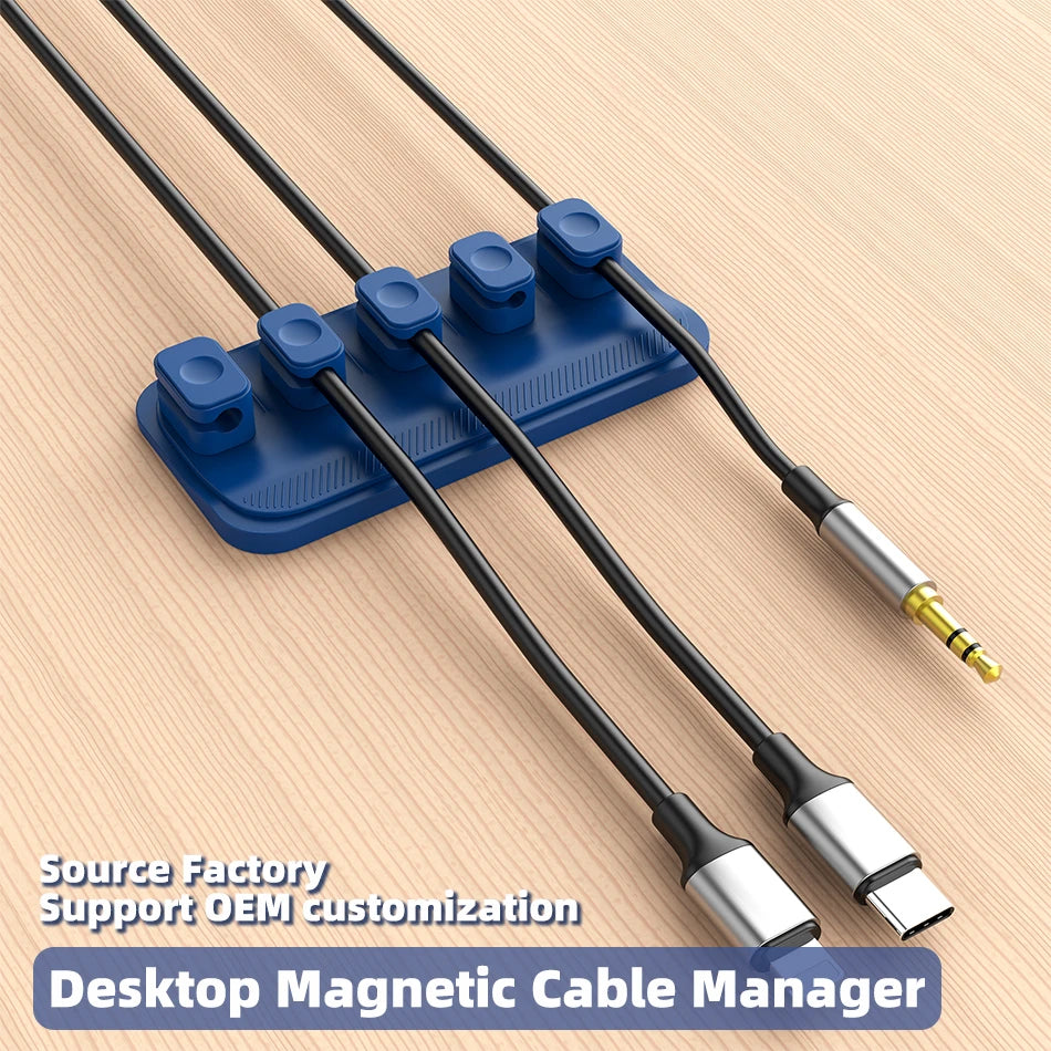 Keep Cables Tidy with Magnetic Silicone Cable Clips
