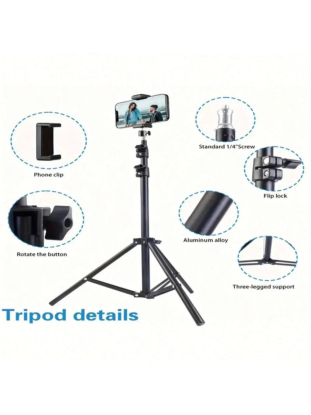 Foldable Tripod for Phones and Cameras