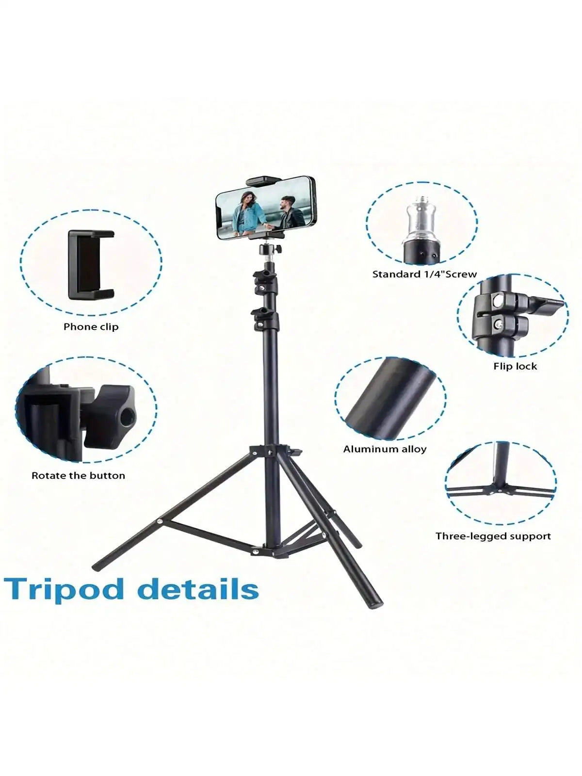 Foldable Tripod for Phones and Cameras