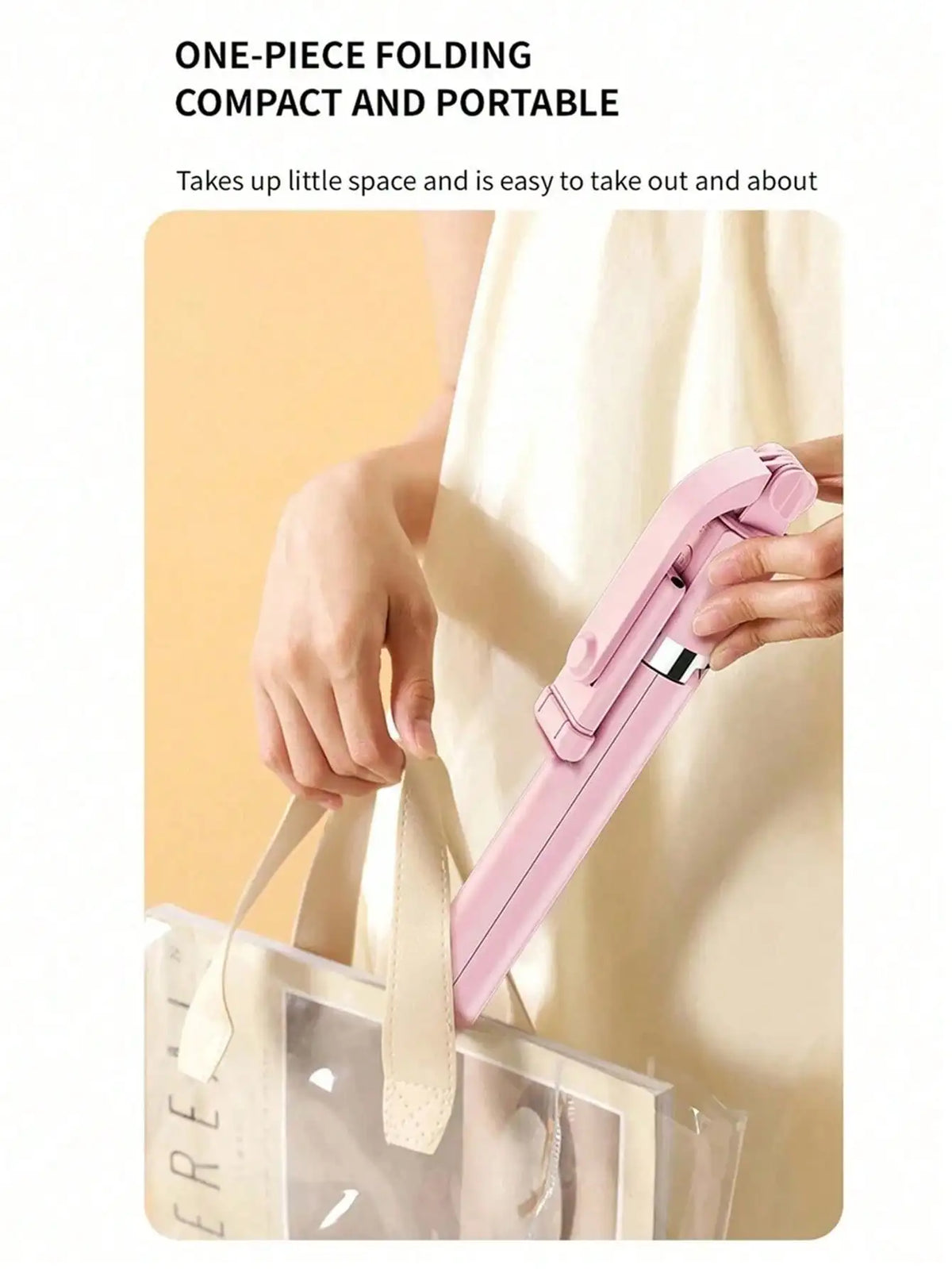 Wireless Selfie Stick with Foldable Phone Tripod