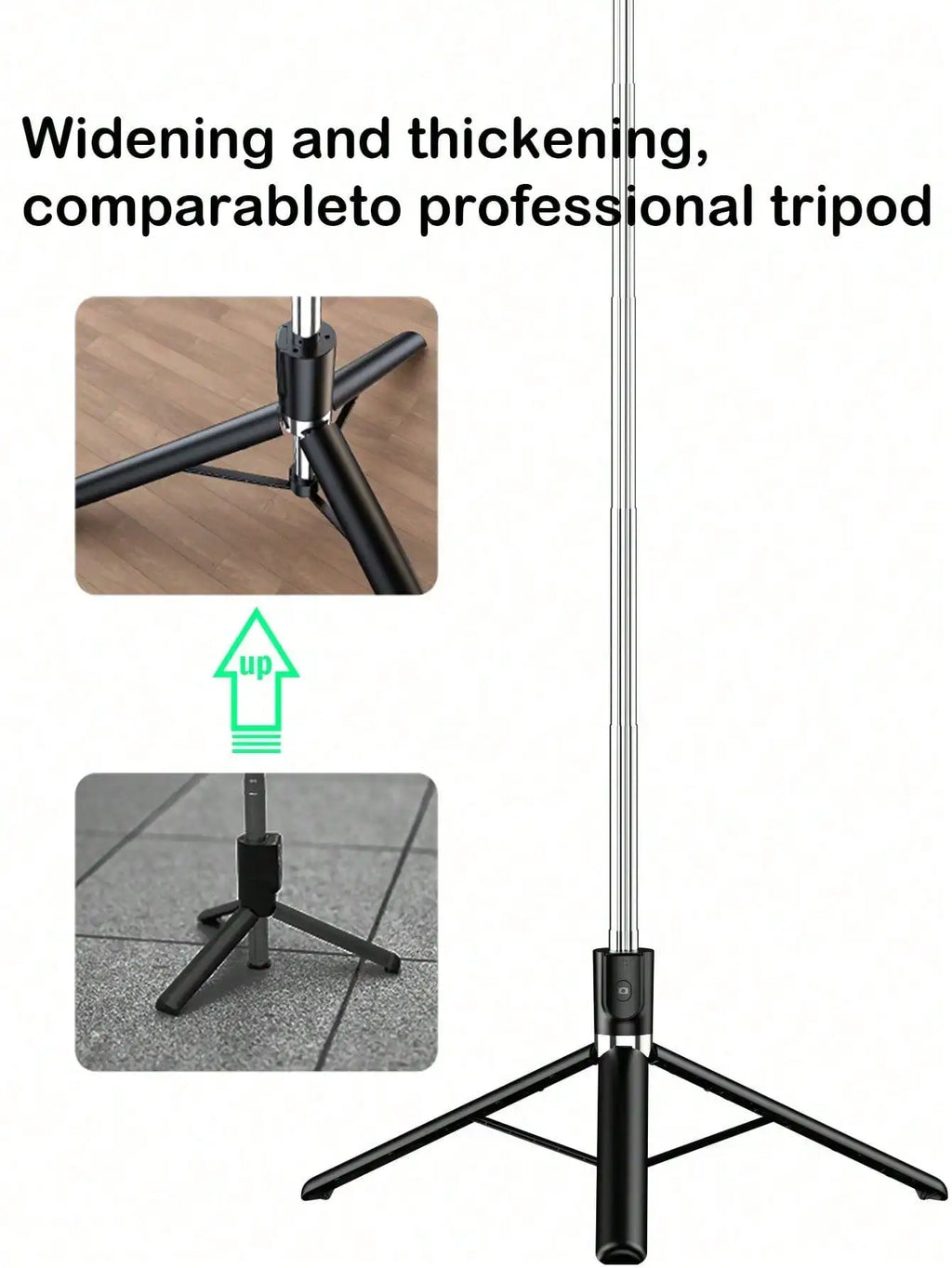 Wireless Selfie Stick with Foldable Phone Tripod