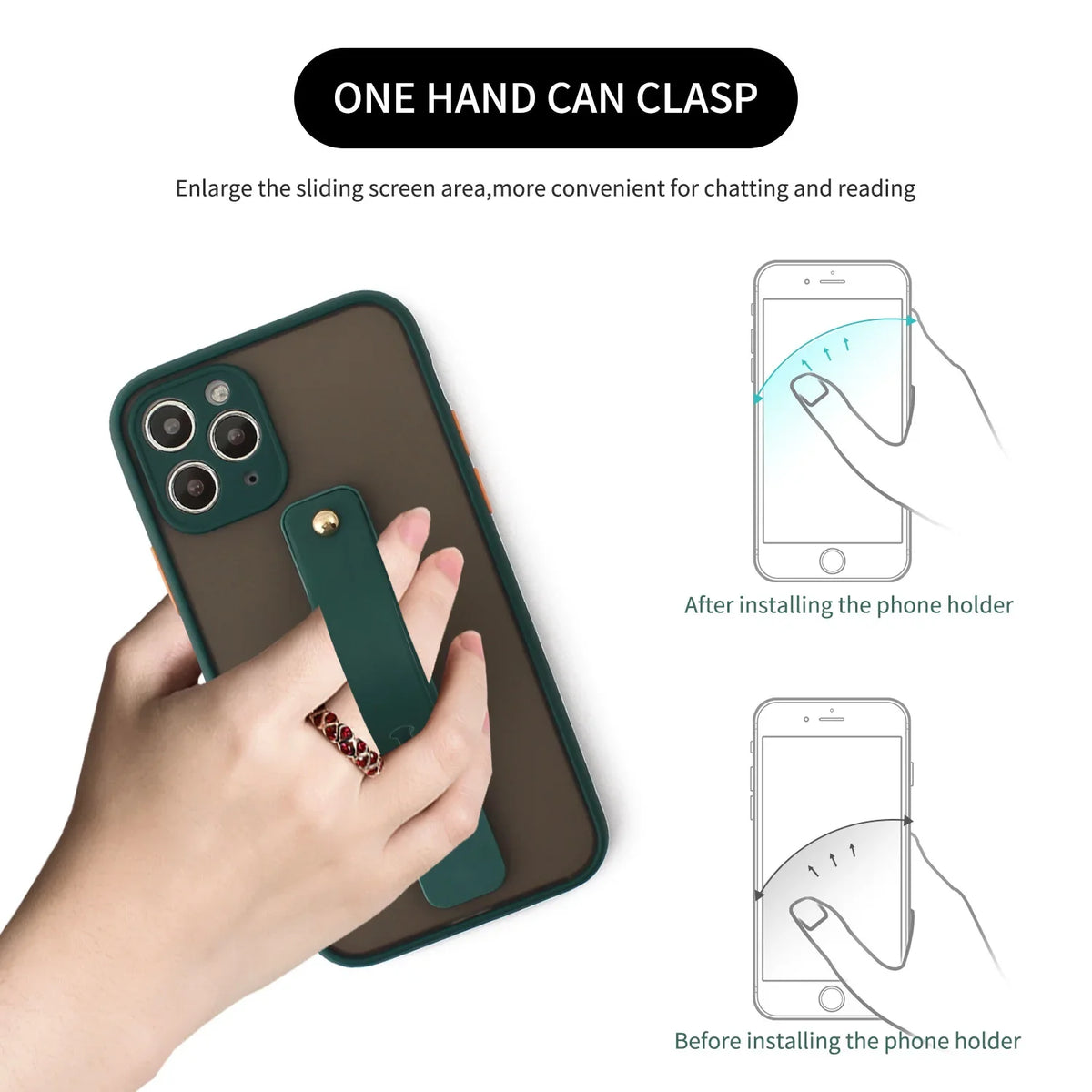 Universal Phone Strap Grip – Secure, Stylish, Hands-Free Comfort