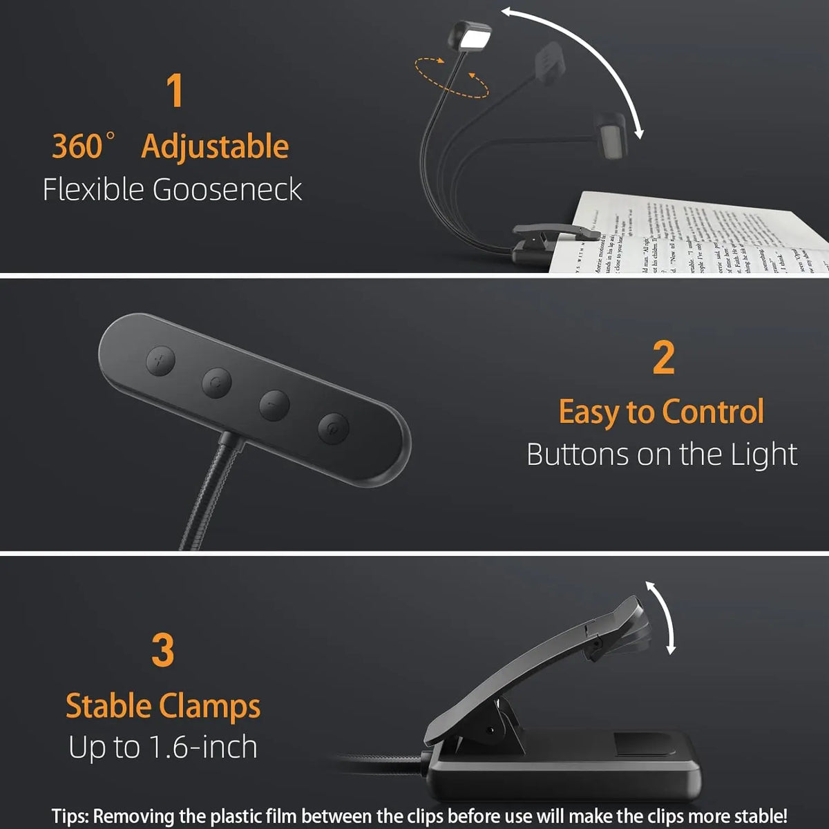Portable Book Light for Comfortable Reading Anywhere