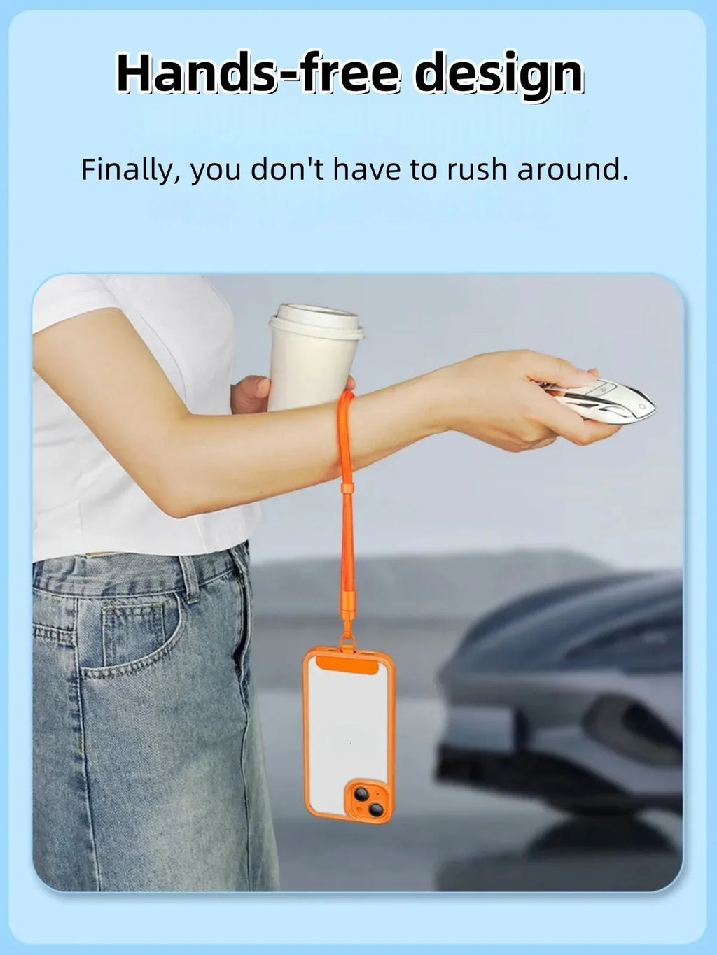 Travel Safe Phone Wrist Strap with Secure Fit