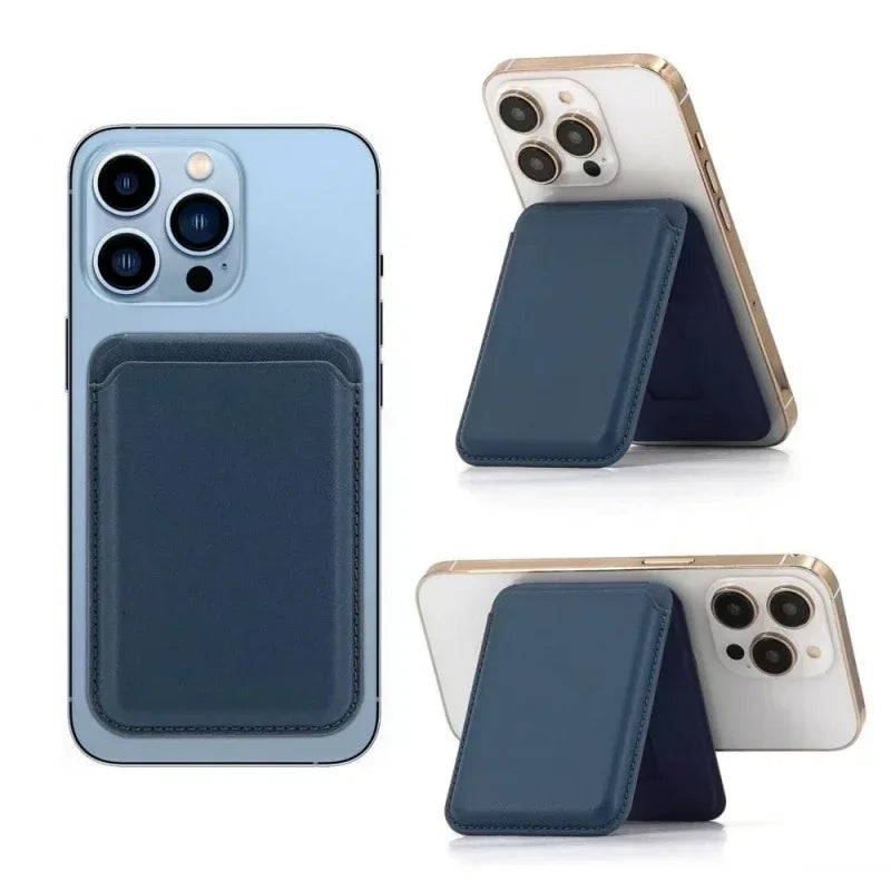 Magnetic Leather Wallet Case with Stand for iPhone