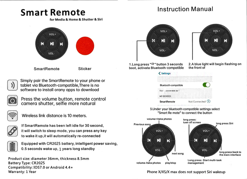 Wireless Remote for Phones and Tablets