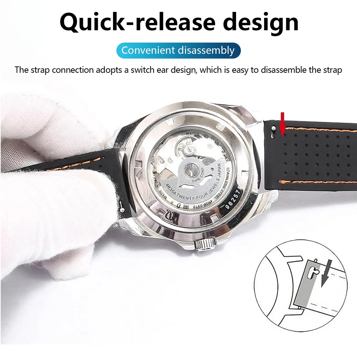 Waterproof Silicone Watch Strap for Everyday Use