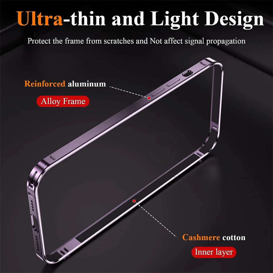 Elegant Metal Bumper Case for iPhone Series