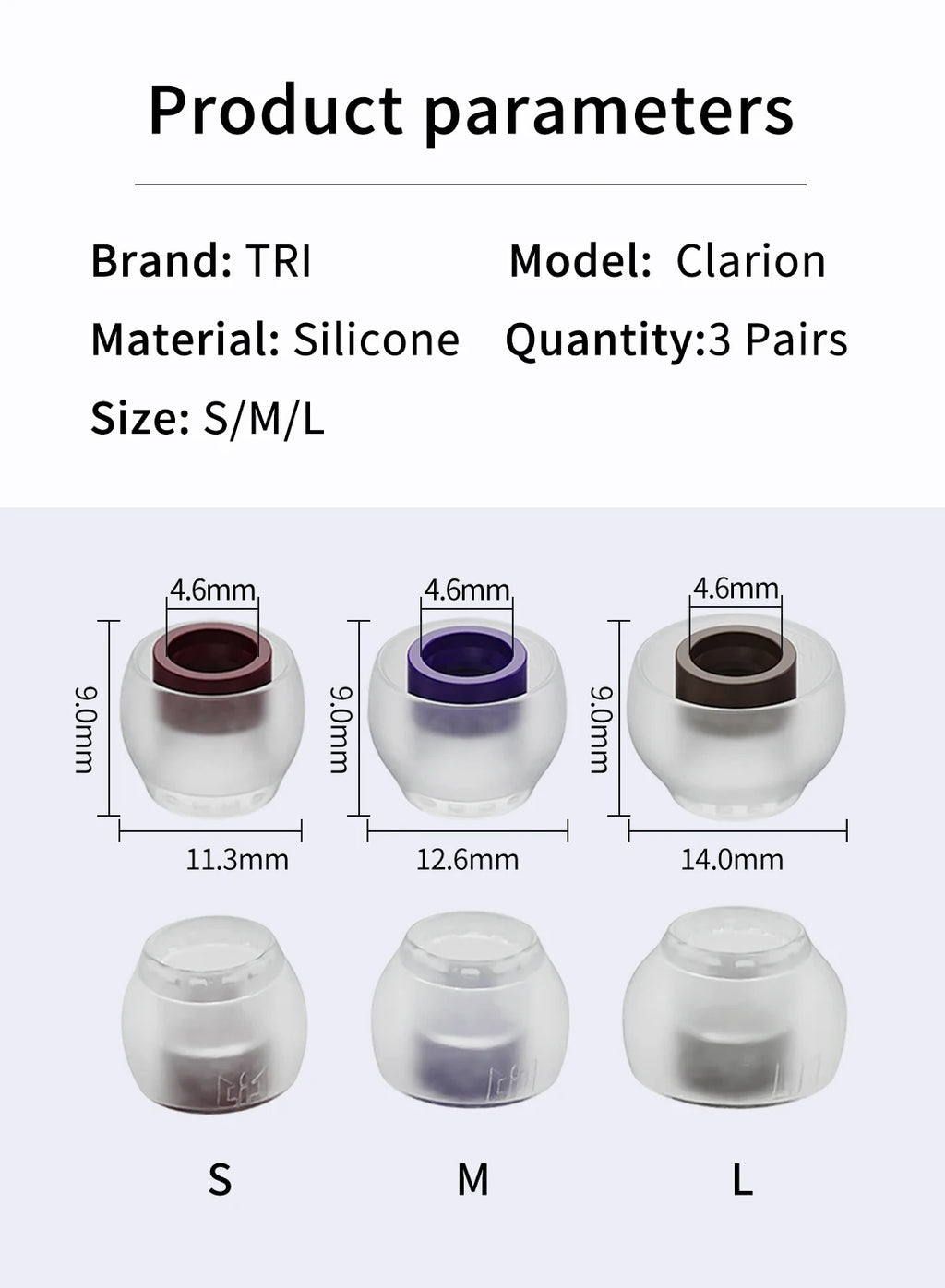 Silicone Ear Tips for Clearer, Richer Audio