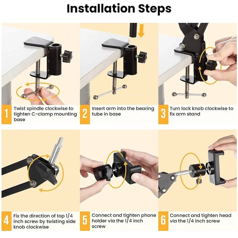 Adjustable Phone Tripod for Effortless Content Creation