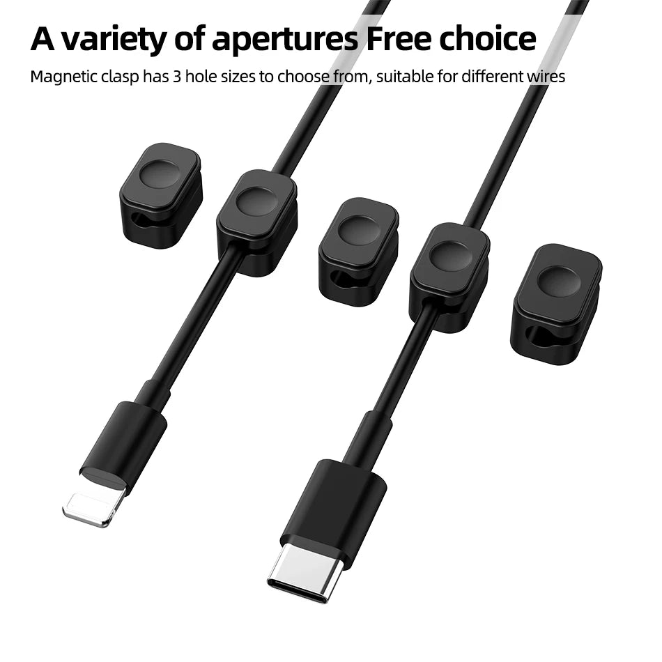 Keep Cables Tidy with Magnetic Silicone Cable Clips