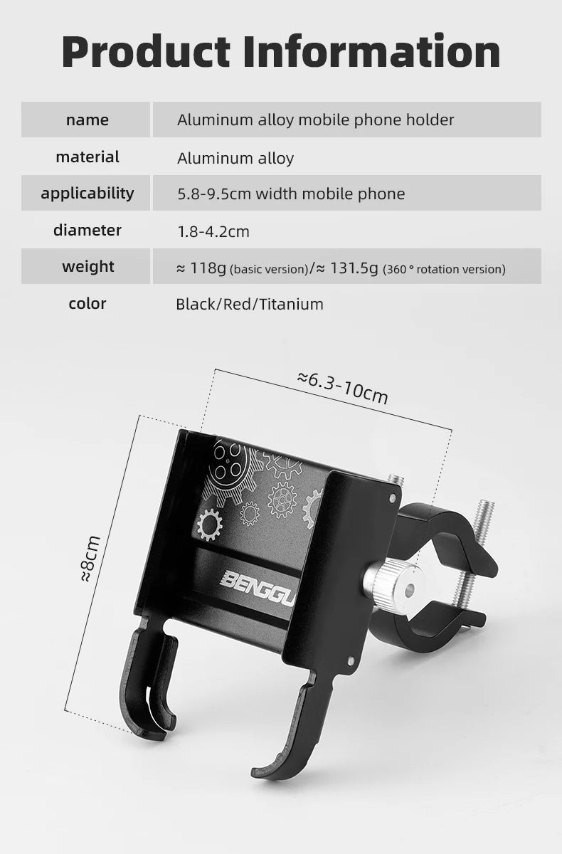 Adjustable Bike Phone Holder for Any Adventure