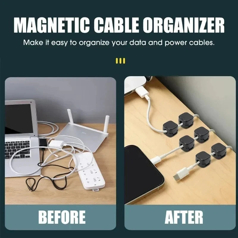 Smart Magnetic Cable Organizer for Desks and Tables